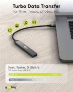 Goobay USB-C 3.2 Hub 5 Θυρών με Σύνδεση 1xUSB-C PD, 1xUSB-C 2.0, 1xUSB-A 3.2 & 1xUSB-A 2.0 74460 - Image 4