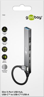 Goobay USB-C 3.2 Hub 5 Θυρών με Σύνδεση 1xUSB-C PD, 1xUSB-C 2.0, 1xUSB-A 3.2 & 1xUSB-A 2.0 74460 - Image 5