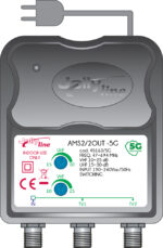 JollyLine 45163/5G Ενισχυτής Γραμμής TV 2 Εξόδων 30dB 108dBuV Ρυθμιζόμενος με Φίλτρο 5G - Image 2