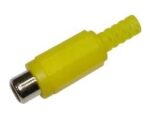 Βύσμα RCA Θηλυκό Πλαστικό Κίτρινο Καλωδίου Ultimax RJ228N