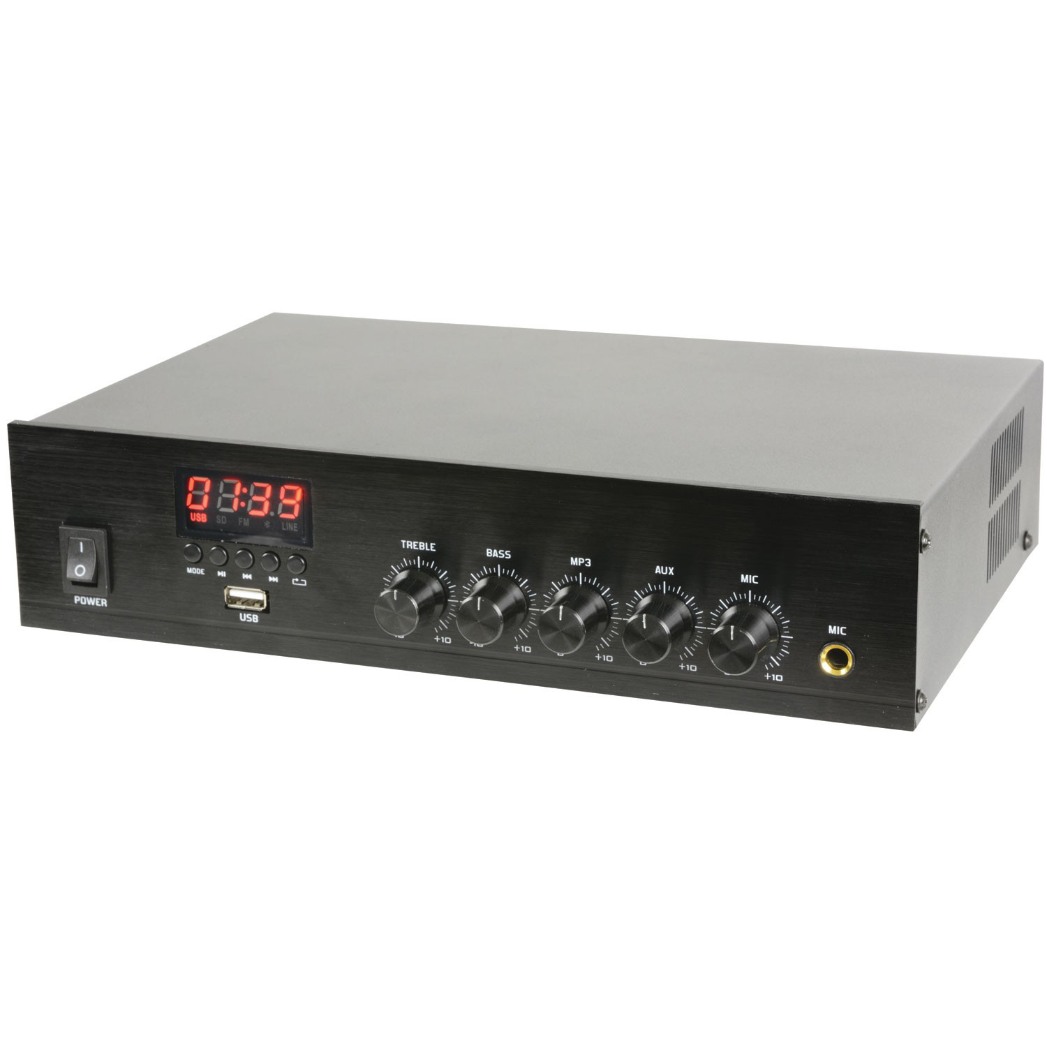 774358-o1.jpg Megasound SM2040U Ενισχυτής Ήχου Mono 40W 4-16Ω/100V USB/MIC/Bluetooth Μαύρος - Image 1