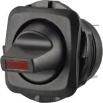 Διακόπτης Rocker OFF-ON 4 Pin SPST, Φωτιζόμενος Κόκκινο LED 20A/12VDC, Φ20.2mm SCI R13-135LP