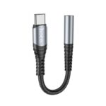 Adaptor USB-C σε 3.5mm Stereo Θηλυκό Ασημί Hoco LS33 - Image 2
