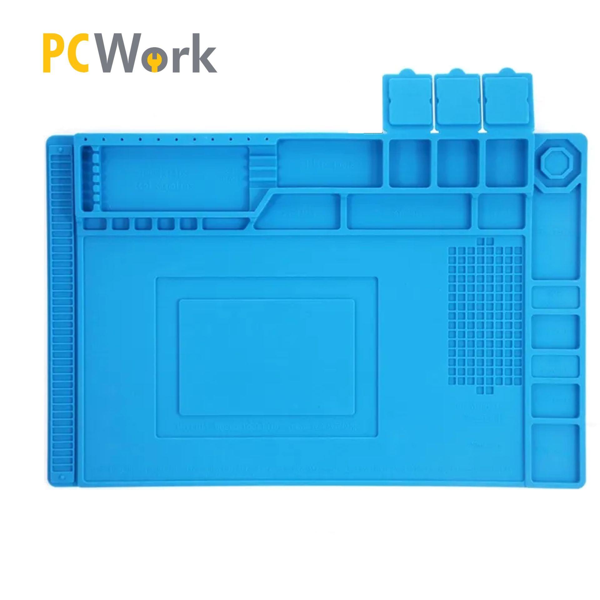 859703-o1.jpg PCWork PCW10A Αντιστατική Επιφάνεια Εργασίας 450x300mm από Σιλικόνη Ανθεκτική στη Θερμότητα, Θήκες Αποθήκευσης & Μαγνητικές Θέσεις Εξαρτημάτων Μπλε - Image 1