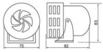 Μηχανική Σειρήνα Εξωτερικού Χώρου 12VDC 100dB IP40 Μεταλλική Φ75x82mm CNTD MS-190 - Image 2