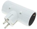 Adaptor Πρίζας από Σούκο Αρσενικό σε 2x Σούκο Θηλυκά Σταυρός HGI ODL-152