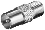 Adaptor F Θηλυκό σε Βύσμα Κεραίας TV Αρσενικό Μεταλλικό Goobay 11395