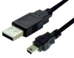 Καλώδιο USB 2.0 Type A Αρσενικό σε Mini USB 5 Pin Αρσενικό 2m VNzane 04.001.0089