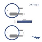 Akyga Μπαταρία Λιθίου CR2032 3V 210mAh 2 Pin για Κόλληση Κάθετη Ø20x3.2mm AKY1154 - Image 3