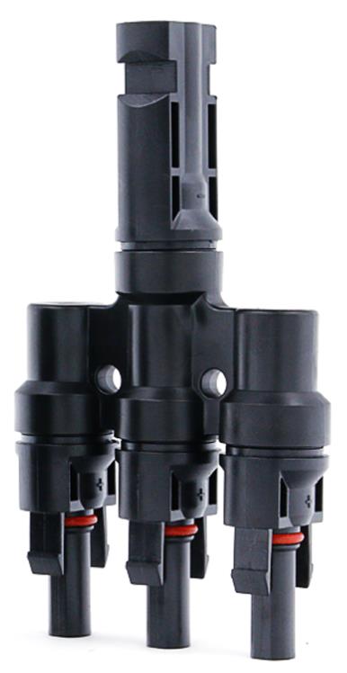 SE7602700-o1.jpg Διακλαδωτής MC4 Θηλυκό σε 3x MC4 Αρσενικά 30Α IP67 για Καλώδιο Φ3÷6mm² MC4-PV-3F - Image 1
