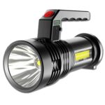 Φακός Χειρός LED Επαναφορτιζόμενης Μπαταρίας με USB, Πλαϊνό Φωτισμό & 4 Λειτουργίες Φωτισμού Φ54x145mm BR-M9-X5