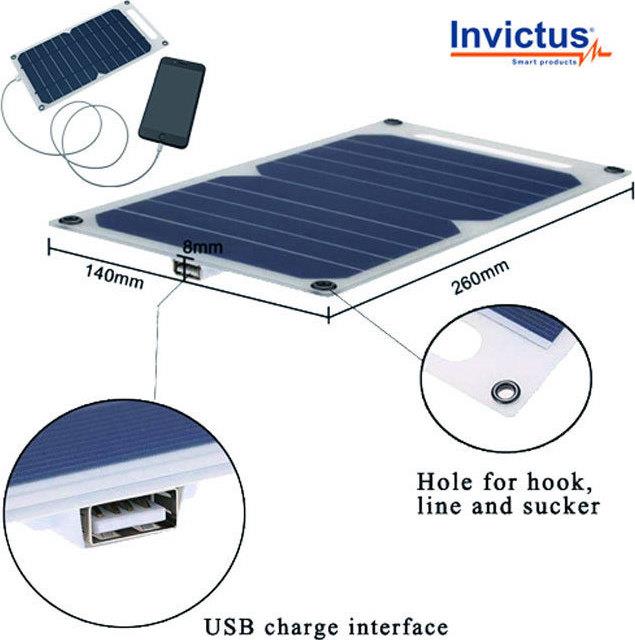 SE7640300-o1.jpg Invictus Ηλιακός Φορτιστής Φορητών Συσκευών με 1x USB-A 5W/1A Max. IP65 SRUSB-5 - Image 1