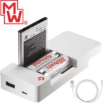 Minwa MW-I316 Universal Φoρτιστής USB Li-Ion για Ψηφιακές Φωτογραφικές Μηχανές & 2 Μπαταρίες Ni-MΗ/Ni-Cd