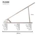 Βάση Στήριξης Φωτοβολταϊκών Panel Μήκους έως 2300mm με Γωνία 30° Γαλβανιζέ PL2300 - Image 2