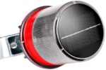 Ηλιακός Φάρος LED Κόκκινος Flashing Εφέ με Διακόπτη, IP65 Φ80x150mm HTL-80200R-F - Image 3