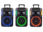 Trevi XF 370 KB Επαναφορτιζόμενο Bluetooth Ηχείο Trolley 25W Karaoke με Ενσύρματο Μικρόφωνο, Τηλεχειριστήριο και Φωτισμό RGB Μαύρο 26x23x40cm - Image 2