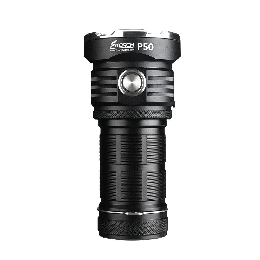 SE8809200-o1.jpg Επαναφορτιζόμενος Φακός Χειρός LED 10000lm Δέσμη 450m IP68 με USB-C, 11 Χρωματισμούς & 7 Λειτουργίες Φωτισμού Φ56x116mm Fitorch P50 - Image 1