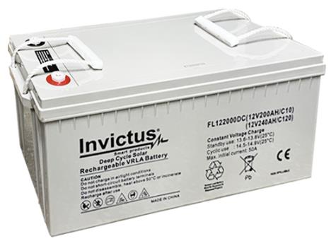 SE9141200-o1.jpg Invictus Μπαταρία Μολύβδου 12V 200Ah Βαθιάς Εκφόρτισης 522x238x223mm Σπείρωμα M8 FL12-200 - Image 1