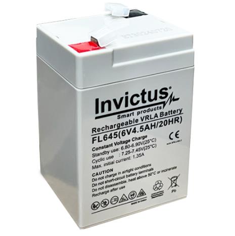 SE9142700-o1.jpg Invictus Μπαταρία Μολύβδου 6V 4.5Ah 70x47x107mm Ακροδέκτες F1 4.8mm FL6-4,5 - Image 1