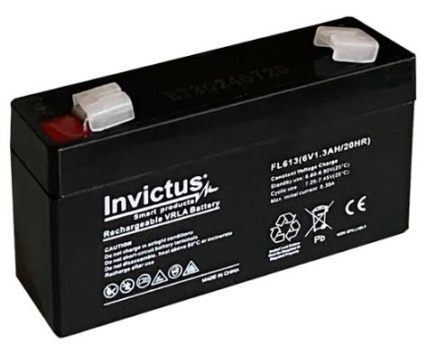 SE9142900-o1.jpg Invictus Μπαταρία Μολύβδου 6V 1.3Ah 97x24x52mm Ακροδέκτες F1 4.8mm FL6-1,3 - Image 1