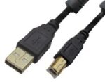 Καλώδιο USB 2.0 Type A Αρσενικό σε Type B Αρσενικό με Φερρίτη 5m Μαύρο VNzane VN-U602-5M