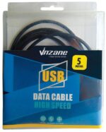 Καλώδιο USB 2.0 Type A Αρσενικό σε Type B Αρσενικό με Φερρίτη 5m Μαύρο VNzane VN-U602-5M - Image 2