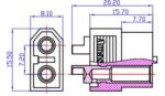 Βύσμα ΧΤ60 Τροφοδοσίας DC 30Α Αρσενικό 2 Pin Κολλητό Καλωδίου 3mm² Amass XT60-M - Image 3