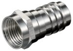 Βύσμα F Αρσενικό Πρεσαριστό Καλωδίου RG6 Φ7mm Μεταλλικό Goobay 11861