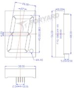Οθόνη LED 1 Ψηφίου 7 Τμημάτων Κοινής Ανόδου Μπλε, Ύψος Ψηφίου 20.4mm για PCB Foryard FYS-8011FB-21 - Image 2