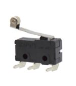Microswitch Snap Action Γωνιακός με Έλασμα 16.6mm και Ροδάκι, SPDT 5A/250VAC για PCB Zippy SM-05-S-05DO-Z