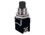 Πιεζοδιακόπτης Push ON SPST-NO, 4A/250VAC Φ12mm με Βίδες Μαύρος PBS-13B