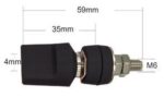 Μπόρνα 40Α, Μήκος 59mm, Βίδα Μ6, Μαύρη Krode AT-BP2039 01.092.0042 - Image 2