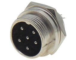 121649750-o1.jpg Βύσμα Μικροφώνου 6 Pin Αρσενικό για Panel Μεταλλικό LZ310 - Image 1