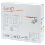 LED On QY-2604 Προβολέας LED 50W με Ανιχνευτή Κίνησης 4000lm IP45 Ψυχρό Λευκό 6500K Μαύρος 02.001.1280 - Image 2