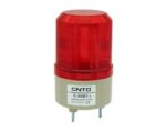 Φάρος LED 12/24VDC & 230VAC Κόκκινος με Επιλογή Περιστρεφόμενου, Flashing ή Σταθερά Αναμμένου Εφέ Φ80x125mm CNTD C-5081