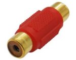 Adaptor RCA Θηλυκό σε Θηλυκό Επίχρυσο Πλαστικό Κόκκινο Lancom AV-RA05GR