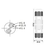 Σύνδεσμος 2 Καλωδίων 2.5mm² Στεγανός IP68 450V 17.5A με Λάστιχο PG9 & Βιδωτή Κλέμμα - Image 2