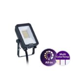 Philips BVP167 Προβολέας LED 10W 1100lm IP65 ΙΚ07 3 Χρωματισμών 3000/4000/6500K Μαύρος 02.001.1496
