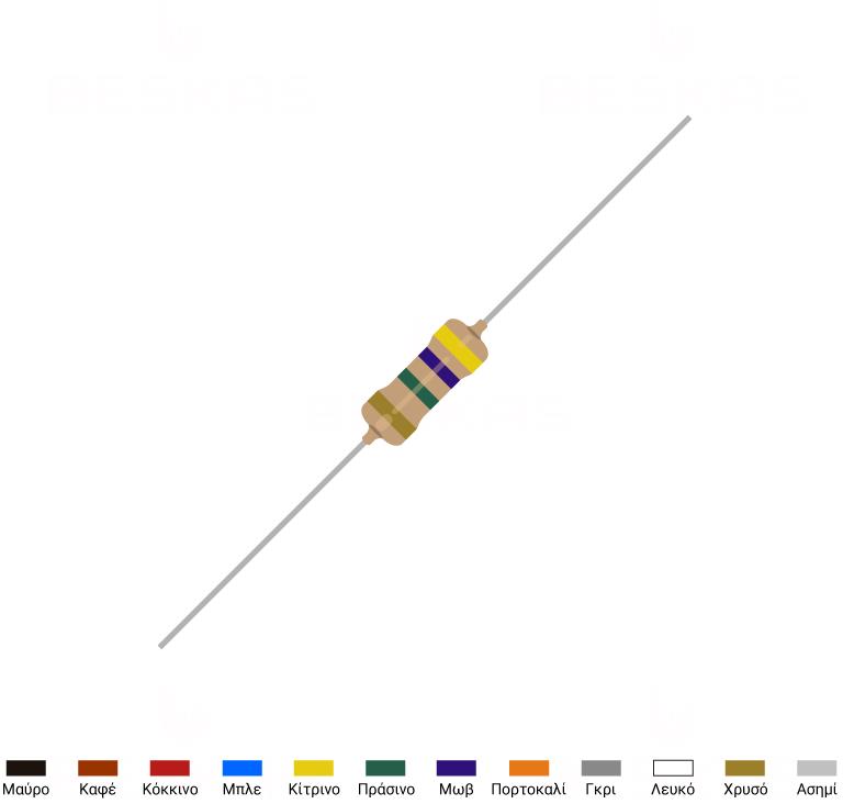 183358-o1.jpg Αντίσταση Άνθρακος 4.7MΩ 0.5W ±5% - Image 1