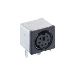Βύσμα Mini DIN 6 Pin Θηλυκό για PCB Μεταλλικό Lumberg TM0508A/6