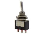 Διακόπτης Μοχλού Toggle ON-OFF-(ON) 3 Pin SP3T, 3A/250VAC, Φ6mm MTS-113-A1