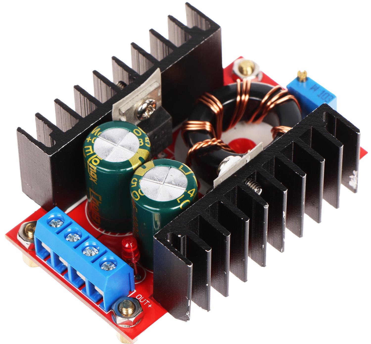 225851185-o1.jpg Step Up DC Converter In: 10÷32VDC Out: 12÷35VDC 6A, 65x48x26mm Delta PZU-150W - Image 1