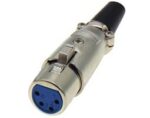 Βύσμα XLR 4 Pin Θηλυκό με Βίδα Καλωδίου Μεταλλικό Lancom Y95-0035