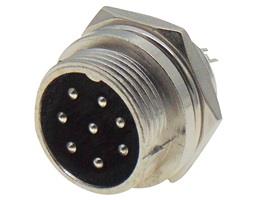 261551-o1.jpg Βύσμα Μικροφώνου 8 Pin Αρσενικό για Panel Μεταλλικό LZ314 - Image 1