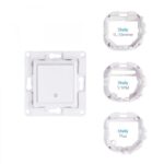 Shelly Wall Switch 1 Περίβλημα Μονού Επιτοίχιου Διακόπτη Χωνευτό με Ειδική Θέση για Smart Διακόπτες Shelly Λευκό - Image 2