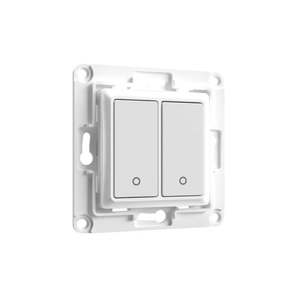 266199-o1.jpg Shelly Wall Switch 2 Περίβλημα Διπλού Επιτοίχιου Διακόπτη Χωνευτό με Ειδική Θέση για Smart Διακόπτες Shelly Λευκό - Image 1