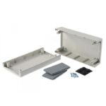 Κουτί Κατασκευών Πλαστικό ABS Γκρι 150x80x45mm με Οδηγούς για PCB Gainta G445 - Image 2