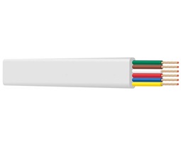 290834-o1.jpg Τηλεφωνικό Καλώδιο Flat 6x0.12mm Λευκό HEC429 1m - Image 1