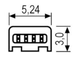 Καλώδιο USB 2.0 Type A Αρσενικό σε Mini USB 4 Pin Αρσενικό 1.5m - Image 2