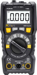 PCWork PCW01B Ψηφιακό Πολύμετρο True RMS, Auto Range με Μέτρηση Μπαταριών, Πυκνωτών, NCV & Φως LED 150x65x45mm